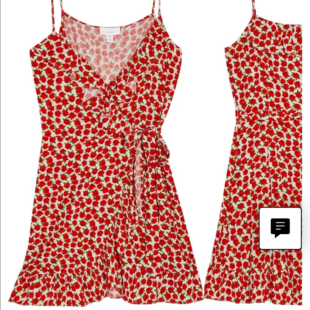 NWT Topshop wrap mini dress